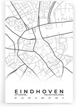 Walljar - Stadskaart Eindhoven Centrum - Muurdecoratie - Poster