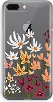 Case Company® - iPhone 8 Plus hoesje - Painted wildflowers - Soft Cover Telefoonhoesje - Bescherming aan alle Kanten en Schermrand