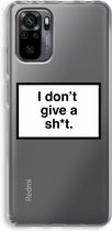 Case Company® - Xiaomi Redmi Note 10 Pro hoesje - Don't give a shit - Soft Cover Telefoonhoesje - Bescherming aan alle Kanten en Schermrand