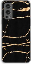 Case Company® - OnePlus Nord 2 5G hoesje - Gouden marmer - Soft Cover Telefoonhoesje - Bescherming aan alle Kanten en Schermrand