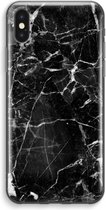 Case Company® - iPhone XS Max hoesje - Zwart Marmer - Soft Cover Telefoonhoesje - Bescherming aan alle Kanten en Schermrand