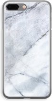 Case Company® - iPhone 8 Plus hoesje - Witte marmer - Soft Cover Telefoonhoesje - Bescherming aan alle Kanten en Schermrand