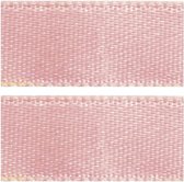 2x rouleaux de ruban décoratif satin rose clair 10 mm - ruban cadeau
