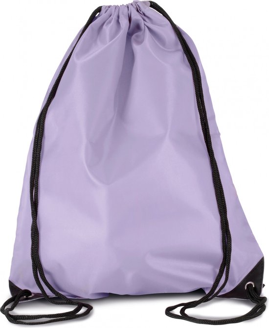 8x stuks sport gymtas/draagtas in kleur lila paars met handig rijgkoord 34 x 44 cm van polyester en verstevigde hoeken