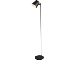 Foto: Reality blake staande lamp zwart mat incl 1x smd 4 5 w 4 stappen touch oplaadbaar usb port werking op batterij