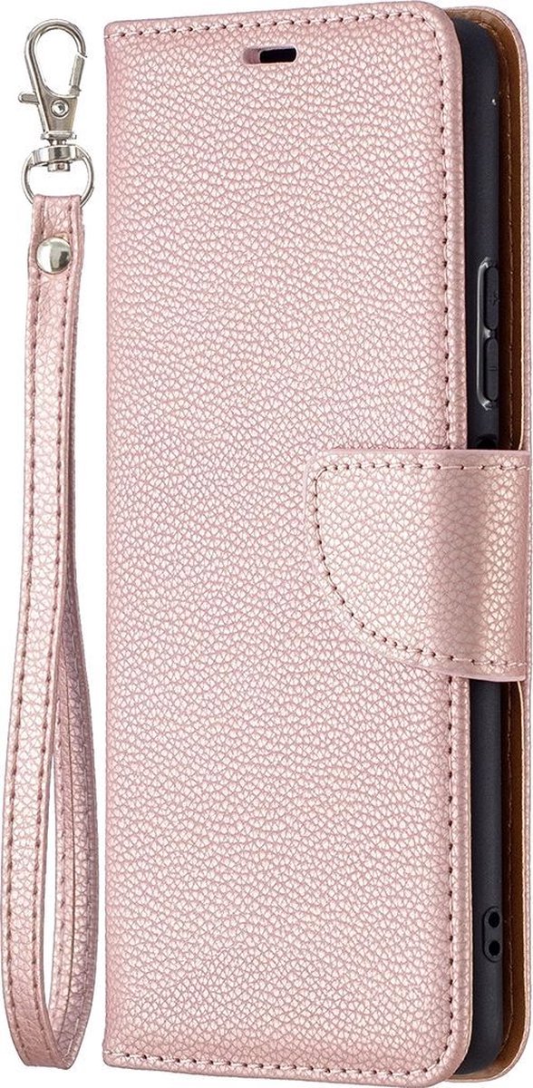 Mobigear Telefoonhoesje geschikt voor Xiaomi Redmi Note 10 Pro Hoesje | Mobigear Excellent Bookcase Portemonnee | Pasjeshouder voor 2 Pasjes | Telefoonhoesje voor Pinpas / OV Kaart / Rijbewijs - Roségoud