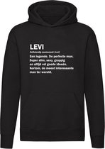 Levi grappige Hoodie | verjaardag | cadeau | kado | Unisex | Trui | Sweater | Capuchon | Zwart