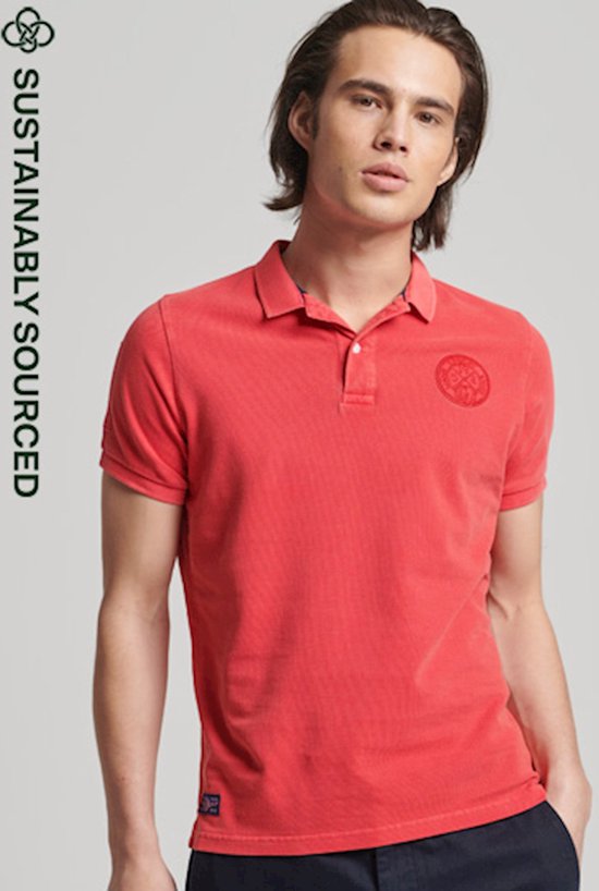 Superdry Poloshirt Vintage Superstate Polo M1110293a Soda Pop Red Spr Mannen Maat - S