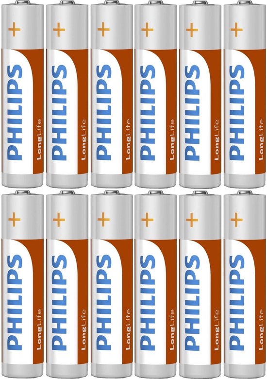 Shilling Zeep tellen Philips LongLife AAA Batterijen R03 - 12 Stuks | bol.com