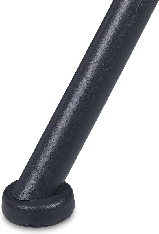 table de jardin relaxdays 70 cm avec trou pour parasol - table d'extérieur en métal - table de bistrot - table à manger