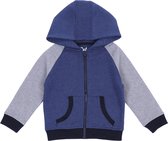 Marineblauw-grijze hoodie / 92