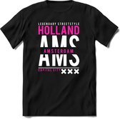 Amsterdam - Holland | TSK Original & vintage | T-Shirt Heren - Dames | Roze | Perfect Cadeau Shirt | Grappige Spreuken - Zinnen - Teksten | Maat XL