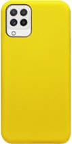 ADEL Siliconen Back Cover Softcase Hoesje Geschikt voor Samsung Galaxy M22/ A22 (4G) - Geel