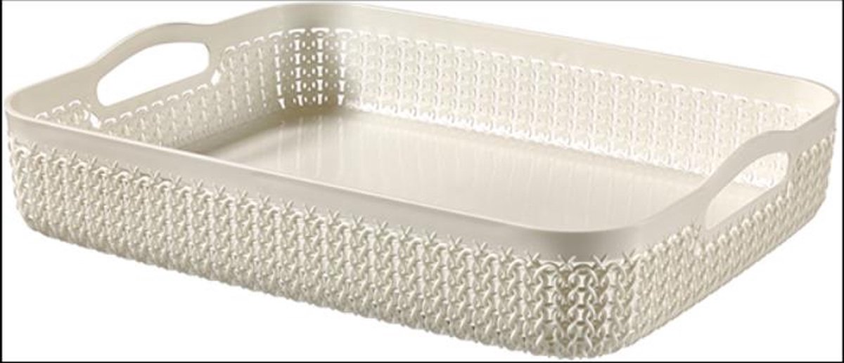 Curver knit mandje A4 4,5L 35x27x7cm gebroken wit