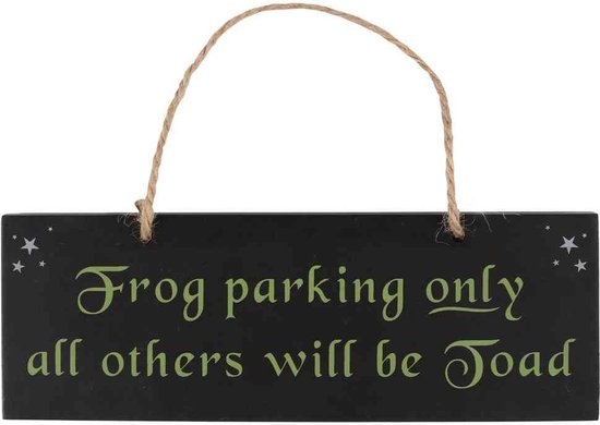 Something Different Decoratief bord Frog Parking Multicolours
