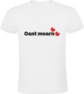 Oant Moarn Heren t-shirt | Friesland | Piet Paulusma | weerman | grappig | cadeau | Wit