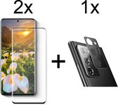 Beschermglas Samsung S22 Ultra screenprotector 2 stuks - Samsung Galaxy S22 Ultra screen protector camera lens - 1 stuk - Samsung Galaxy S22 Ultra screenprotector glas