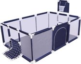 Speelbox - Grote Grondbox - Kruipbox - Baby Playpen - Basis - Kinderbox - 181x122x61cm - Blauw