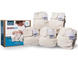 Bamboe wasbare luier Maat 1 - 5 stuks | Bambinex | Herbruikbaar