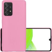Samsung Galaxy A33 Hoesje Back Cover Siliconen Case Hoes - Licht Roze