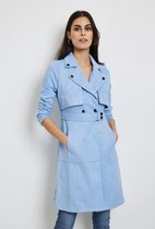 Dames Trenchcoat Suedine 8131 Blue Size : L