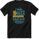 Je fais disparaître l'ours | Cadeau de Fête T-Shirt hommes - femmes | Cobalt | Chemise cadeau boisson Perfect |Funny Beer Proverbs - Phrases - Paroles