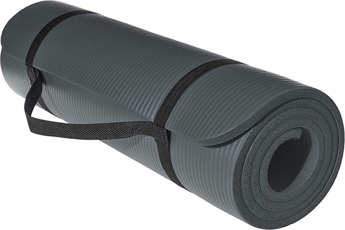 ForzaFit Yogamat Grijs 183 x 61 x 1 cm - Extra dik thumbnail 4