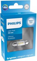 Philips Ultinon Pro6000 C5W 38mm 4000k enkele lamp 11854WU60X1
