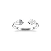 Thomas Sabo Dames Dames ring 925 sterling zilver sterling zilver Zirkonia 0,5 Zilver 32020609