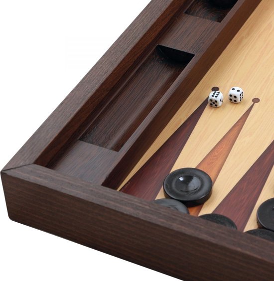 Thumbnail van een extra afbeelding van het spel Backgammon koffer - Tavla - Luxe backgammon set - 50 x 30 x 10,5 cm