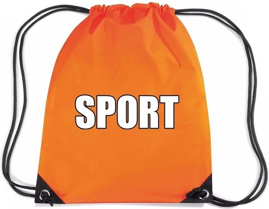 uitvoeren Extremisten waarheid Nylon sport gymtasje/ sporttasje/ zwemtasje oranje jongens en meisjes |  bol.com
