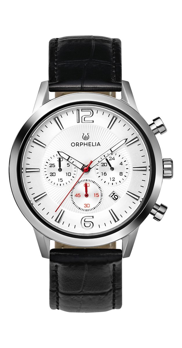 Orphelia Tempo OR81800 Horloge - Leer - Zwart - Ø 43 mm