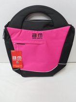 AIM - Fietstas - Shopping bag - Zwart / pink