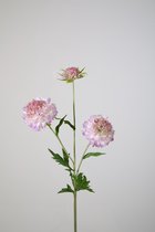 Kunstbloem Scabiosa - topkwaliteit decoratie - Lavendel - zijden tak - 76 cm hoog