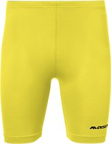 Masita | Slidingbroek Voetbal Heren & Dames - Slidingshort - Tight  - Dry-Comfort Ademend Vochtregulerend - Geel - L