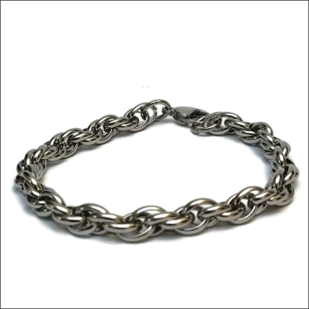 Aramat Jewels | Armbanden | Verfijnde Stalen Gevlochten Armband man | | | |7mm | Staal | Volwassenen | Verkleurd niet