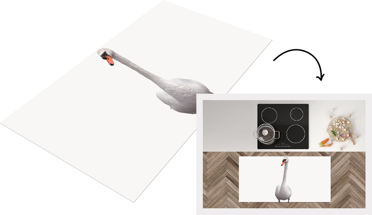 KitchenYeah Keukenloper - Loper keuken - Babykamer - Zwaan - Slaapkamer - Wanddecoratie - Keukenloper vinyl multicolor, foto 2
