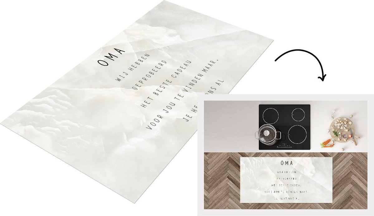 KitchenYeah Keukenloper - Loper keuken - Oma - Oma jij hebt ons al - Spreuken - Quotes - 120x60 cm - Keukenloper vinyl Multicolor