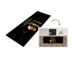 Keukenloper - Loper keuken - Bier - Kerst - Quotes - Spreuken - It's the most wonderful time for beer - 150x50 cm - Keukenloper vinyl