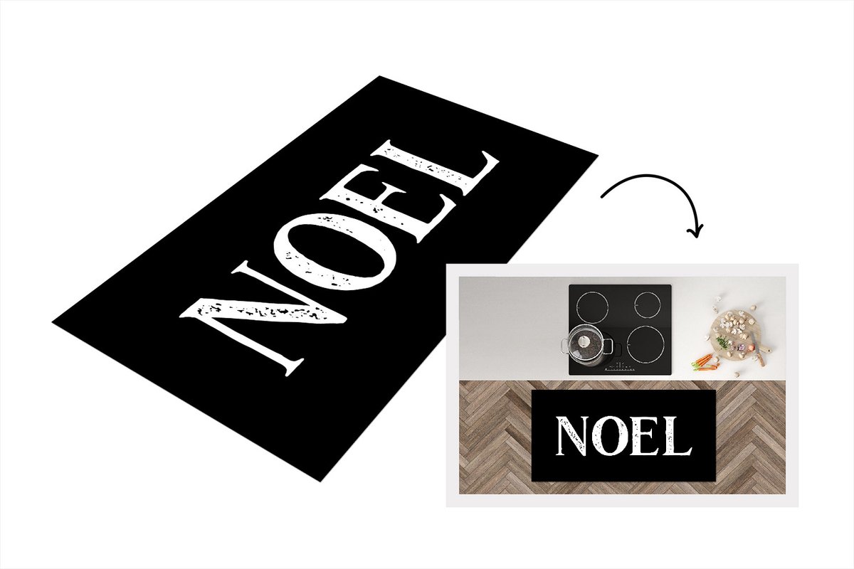 KitchenYeah Keukenloper - Loper keuken - Kerst - Spreuken - Noel - Quotes - 120x60 cm - Keukenloper vinyl Multicolor