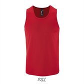 Set 2 stuks Rode Tanktop / sportshirt Sol's maat S