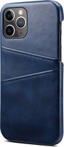 iPhone X/10 Back Cover Pasjeshouder Hoesje - Wallet - Leer - Portemonnee - Kaarthouder - Apple iPhone X/10 - Donkerblauw