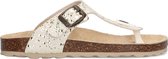 Braqeez 422411-503 Meisjes Slippers - Wit - Imitatieleer - Gesp