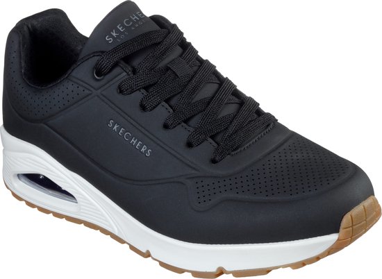 Skechers Uno - Stand On Air Heren Sneakers - Zwart - Maat 42