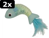 2x MERMAID FISH BLAUW