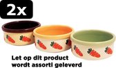 2x VOERBAK CARROT DESIGN ASS 12,5CM
