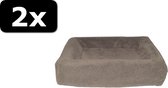 2x BIA-50 FLEECE OVERTR TAUPE 60X50CM