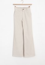 Sissy-Boy - Lichtgrijze ribcord wide leg broek