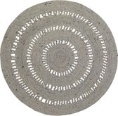 Nattiot - Bibek Grijs Medium Rond Vloerkleed/Tapijt - Diameter 140cm