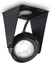 Ideal Lux Channel - Inbouwspot Modern - Zwart - GU10 - B:8cm - L:8cm - Metaal - Spotjes verlichting - Inbouw - Opbouw - Spots - Spotje - Voor Binnen